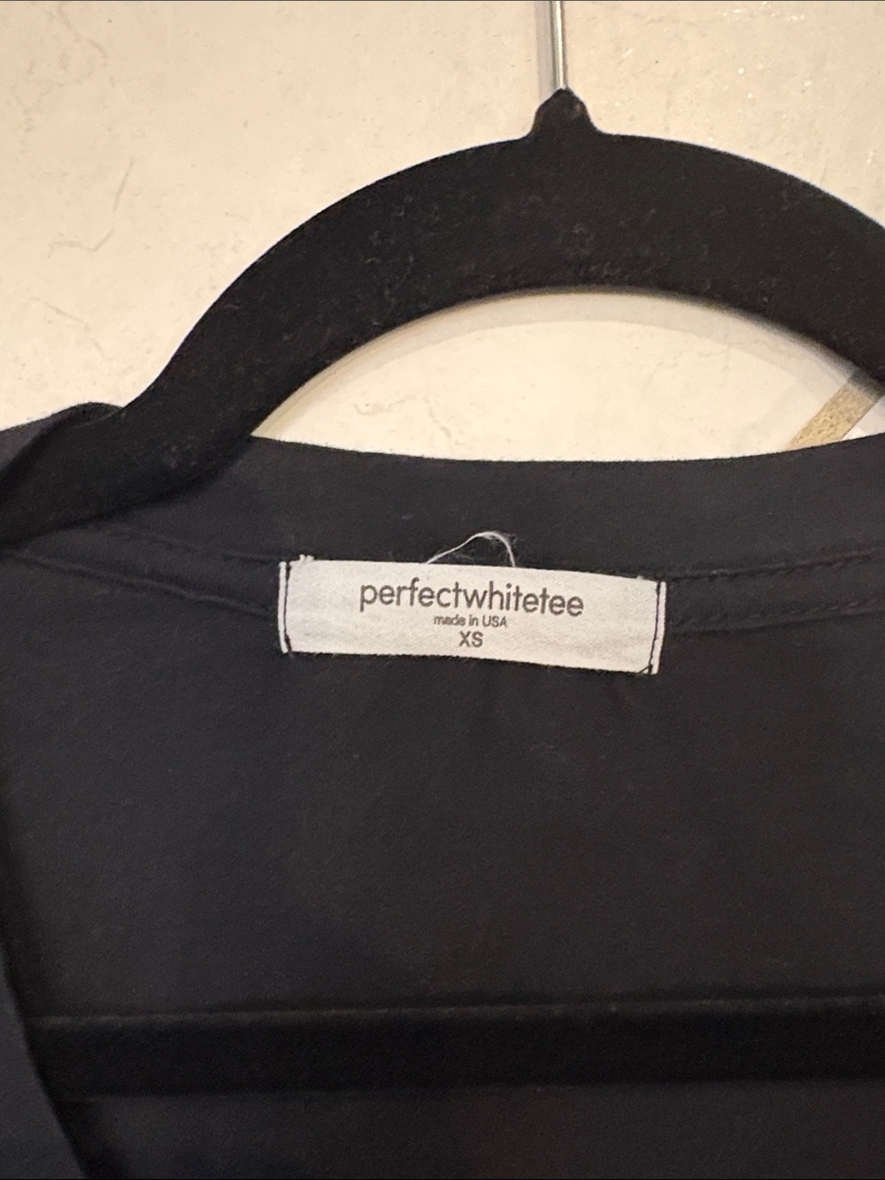 perfectwhitetee Black V-Neck Short Sleeve Tee - Picture 2 of 2